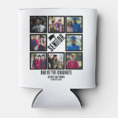 シニアカスタム卒業生のパパ8写真コラージュ 缶クーラー (正面)