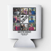 シニアカスタム卒業生のパパ8写真コラージュ 缶クーラー (裏面)