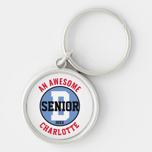 シニアキ素晴らしーチェーン赤/青 キーホルダー (正面)