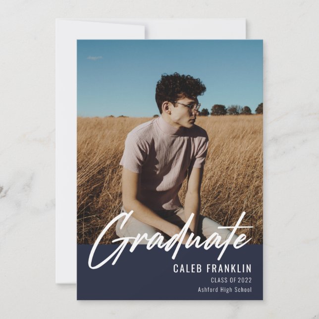 シニアクモダンラス写真卒業のスクリプト (正面)