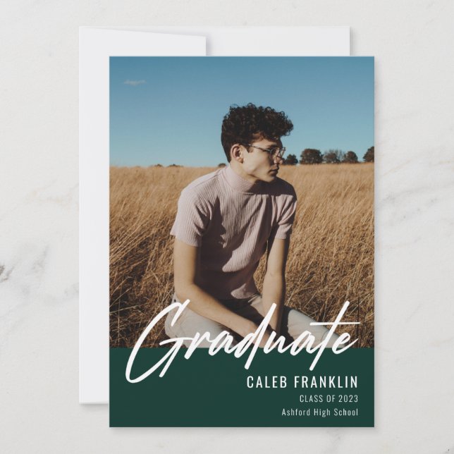 シニアクモダンラス写真卒業のスクリプト (正面)