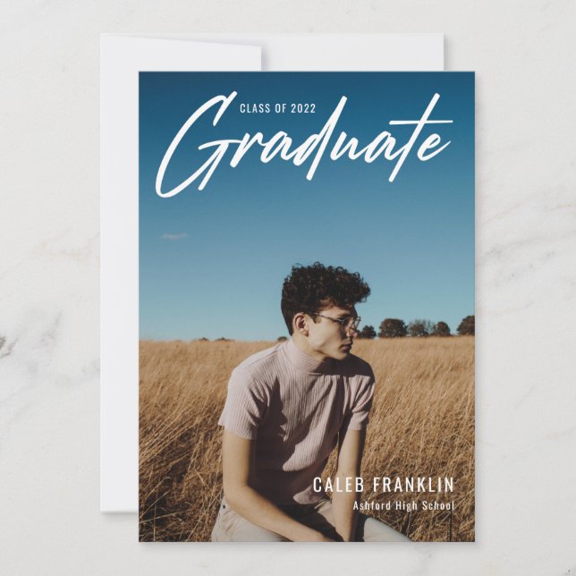 シニアクモダンラス写真卒業のスクリプト (正面)