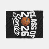 シニアクラス2026バスケットボールチャンピオンスクールスピリットA フリースブランケット (正面(横))