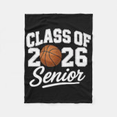 シニアクラス2026バスケットボールチャンピオンスクールスピリットA フリースブランケット (正面)