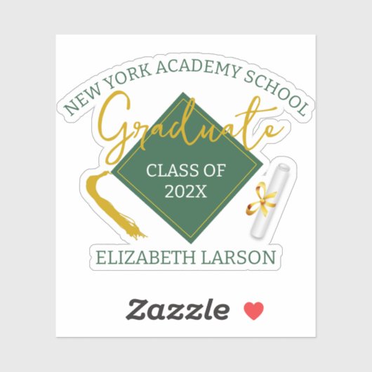 シニアグモダンロエレガントーンをテーマにした卒業 シール (シート)