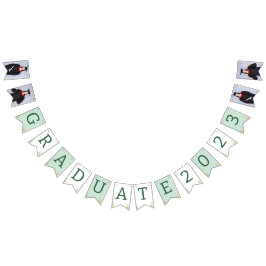 シニアグモダンロエレガントーンをテーマにした卒業 バンティングフラッグ