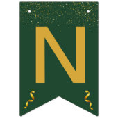 シニアゴモダンンエレガントドブラック バンティングフラッグ (第3の旗)