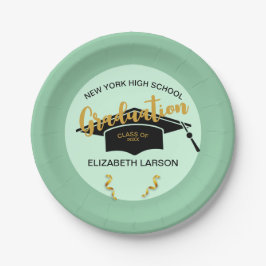 シニアゴモダンンエレガントドブラック ペーパープレート