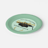 シニアゴモダンンエレガントドブラック ペーパープレート (アングル)