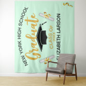 シニアゴモダンンエレガント・ブラック背景 タペストリー (インサイチュ)