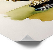 シニアゴルファー – ゴルフアートプリント ポスター (角)