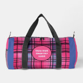 シニアゴルファー「秋の金ゴールド」プレイド ダッフルバッグ (裏面)