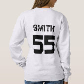 シニアサッカーママカスタム写真ブラシストローク スウェットシャツ (裏面)