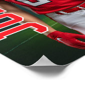 シニアサッカー写真スポットライト背景スポーツ ポスター (角)