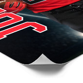 シニアサッカー写真 ライト背景 スポーツ ポスター (角)