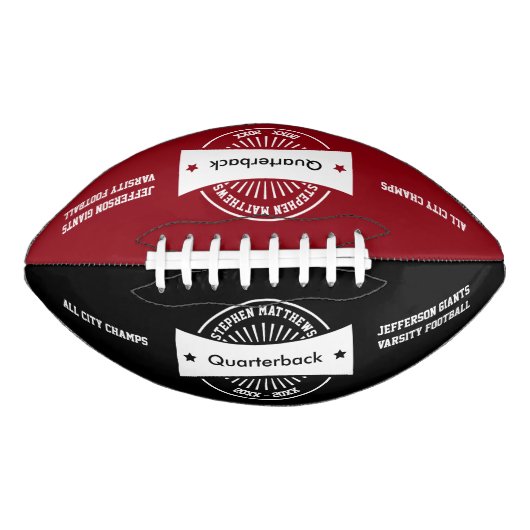 シニアサッカー賞記念ホワイトバッジ アメリカンフットボール (正面)