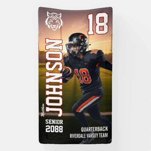 シニアサッカー選手のフォト ホームカミング 横断幕 (縦)