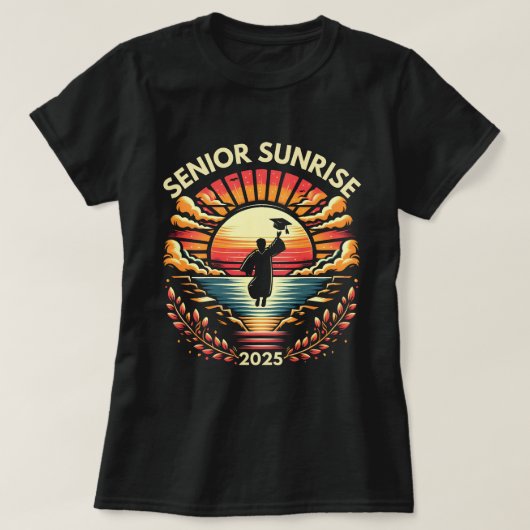 シニアサンライズ2025卒業デーお祝いTee Tシャツ (デザイン正面)