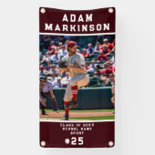 シニアスポーツソフトボール屋外バナー 横断幕 (縦)