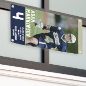 シニアスポーツラクロスカラーブロックアウトドアバナー 横断幕 (ビルの外側)