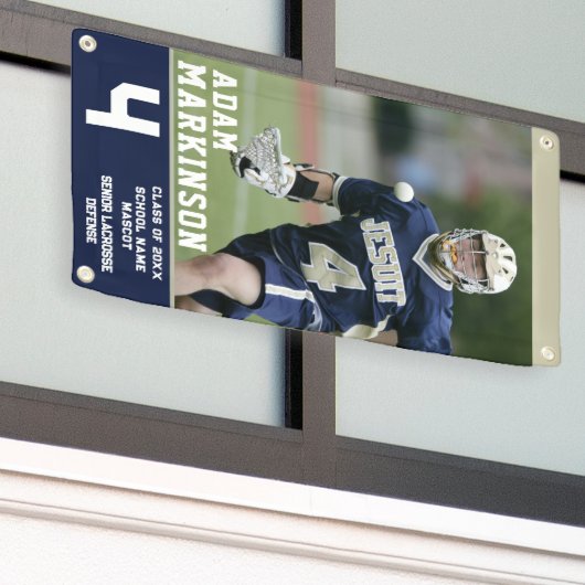 シニアスポーツラクロスカラーブロックアウトドアバナー 横断幕 (ビルの外側)