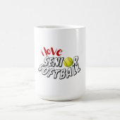 シニアソフトボールラバーマグ コーヒーマグカップ (中央)
