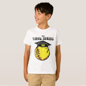 シニアソフトボール2025 最終回 ディストressed グラフィック tシャツ (正面フル)