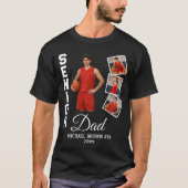 シニアダッドのカスタムフォトコラージュ名前番号年 Tシャツ (正面)