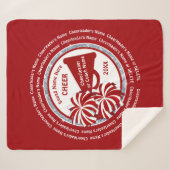 シニアチアリーダーや応援コーチへの贈り物 シェルパブランケット (正面(横))