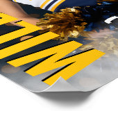 シニアチアリーダー チーム チアリーダー 写真 ゴールド ブラック ポスター (角)