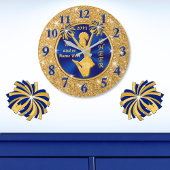 シニアチアリーパーソナライズされたダーのギフトアイディア ラージ壁時計