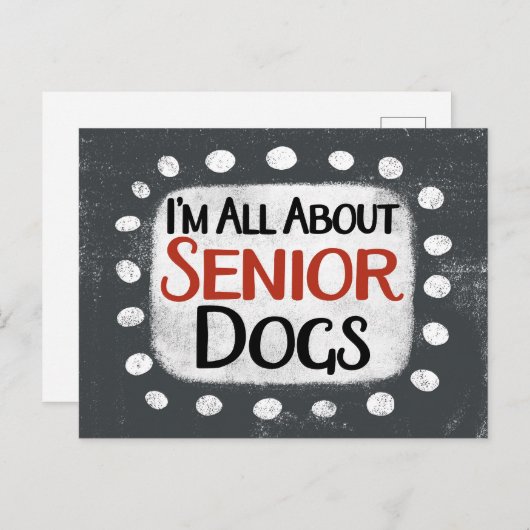 シニアドッグポストカードについて ポストカード (正面/裏面)