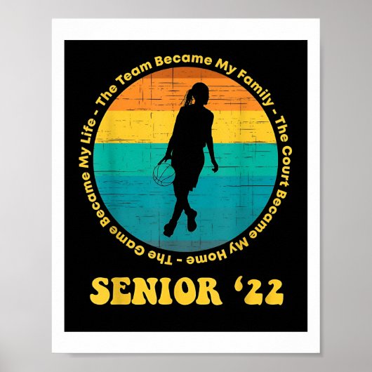 シニアナイトバスケットボールシニアポスター ポスター (正面)