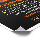 シニアナイトバスケットボールポスター ポスター (角)