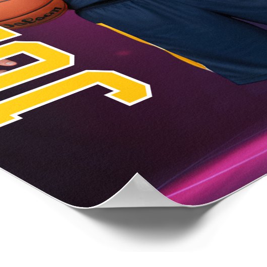 シニアバスケットボール選手のチーム写真 ポスター (角)