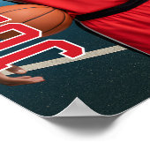 シニアバスケットボール選手チーム写真ギフト スポーツ ポスター (角)