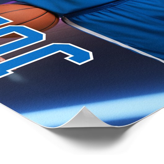 シニアバスケットボールMVP選手の肖像写真スポーツ ポスター (角)