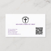 シニアパスタエレガントー金ゴールドクロス&ウェーブパープル 名刺 (裏面)