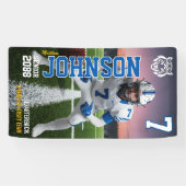 シニアフットボールプレーヤー ホームカミングカスタムスポーツ 横断幕 (横)