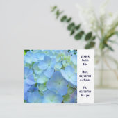 シニアヘルスフェア招待状カードカスタムブルー インビテーションポストカード (スタンド正面)