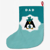 シニアペおもしろいンギンパパのクリスマスストッキング ラージクリスマスストッキング (裏面)