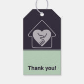 シニアホーム気にカスタムラベルお願い ギフトタグ (正面)