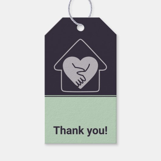 シニアホーム気にカスタムラベルお願い ギフトタグ (正面)