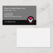 シニアホーム気にハートシンボル名刺 名刺 (正面/裏面)