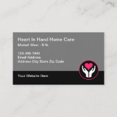 シニアホーム気にハートシンボル名刺 名刺 (正面)