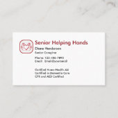 シニアホーム気に 名刺 (正面)