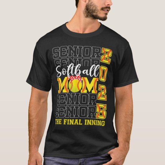 シニアママ 最終回 ソフトボールママのクラス 2025 Tシャツ (正面)