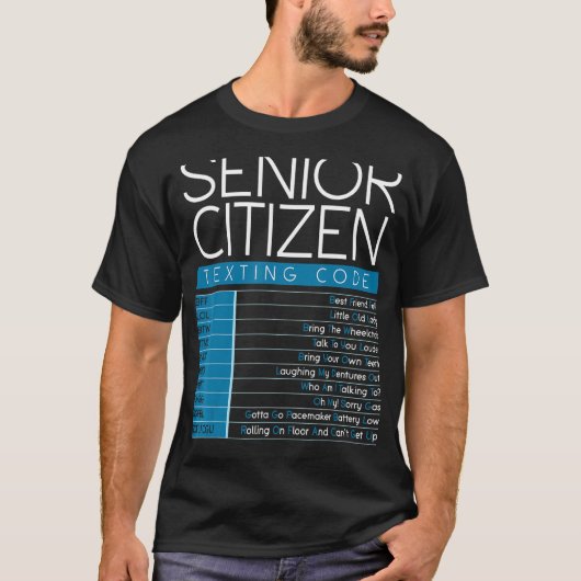 シニアメールや文字を打つコードクールグランドパ祖母1 Tシャツ (正面)