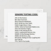 シニアメールや文字を打つコード ポストカード (正面/裏面)