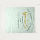 シニアモダンエレガント卒業背景 タペストリー (正面(横))